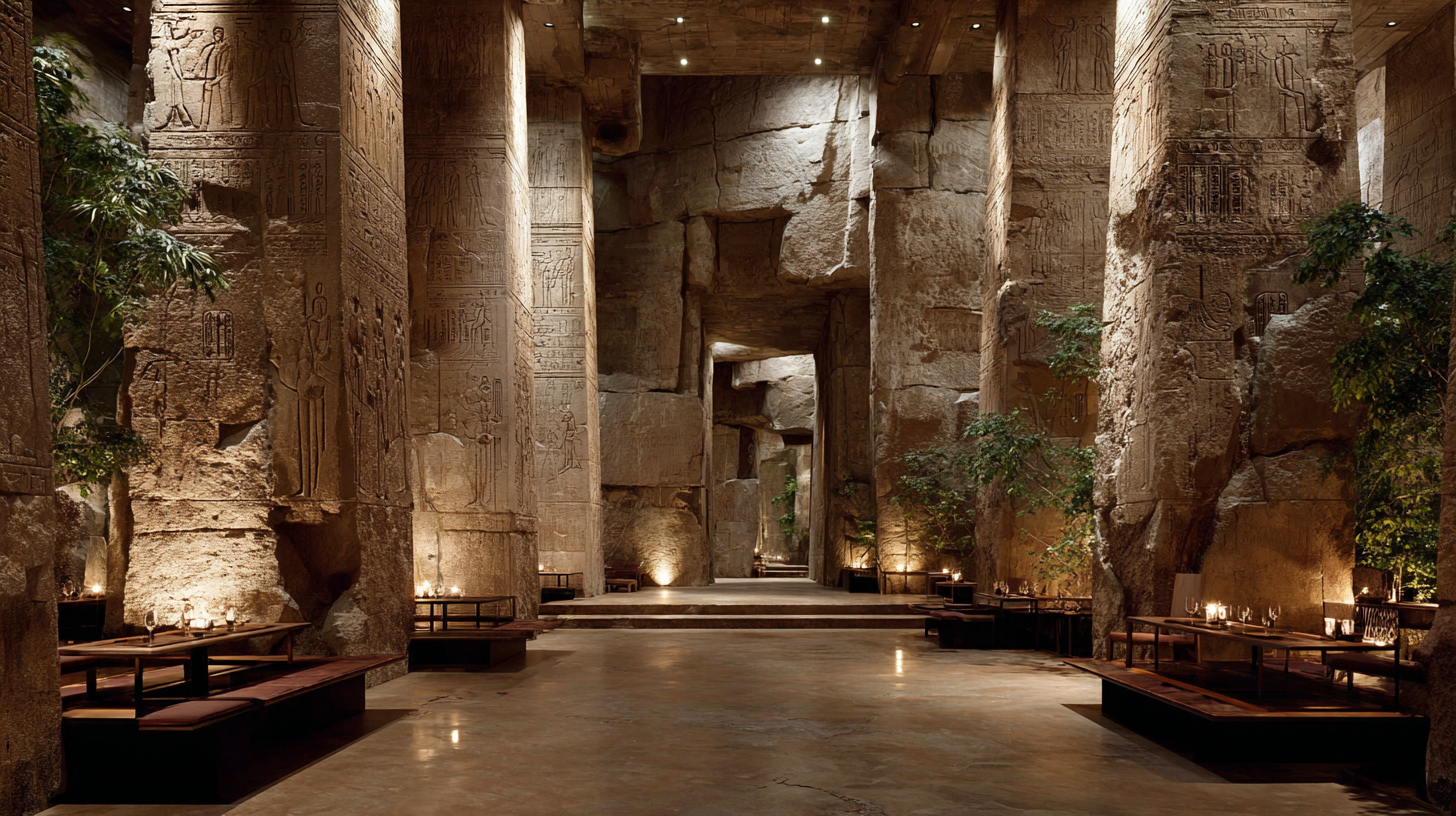 Carved-stone dining hall